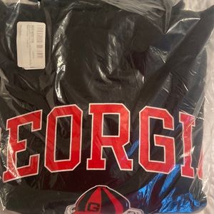 Men’s size medium University of Georgia, Bulldogs, red and black hoodies